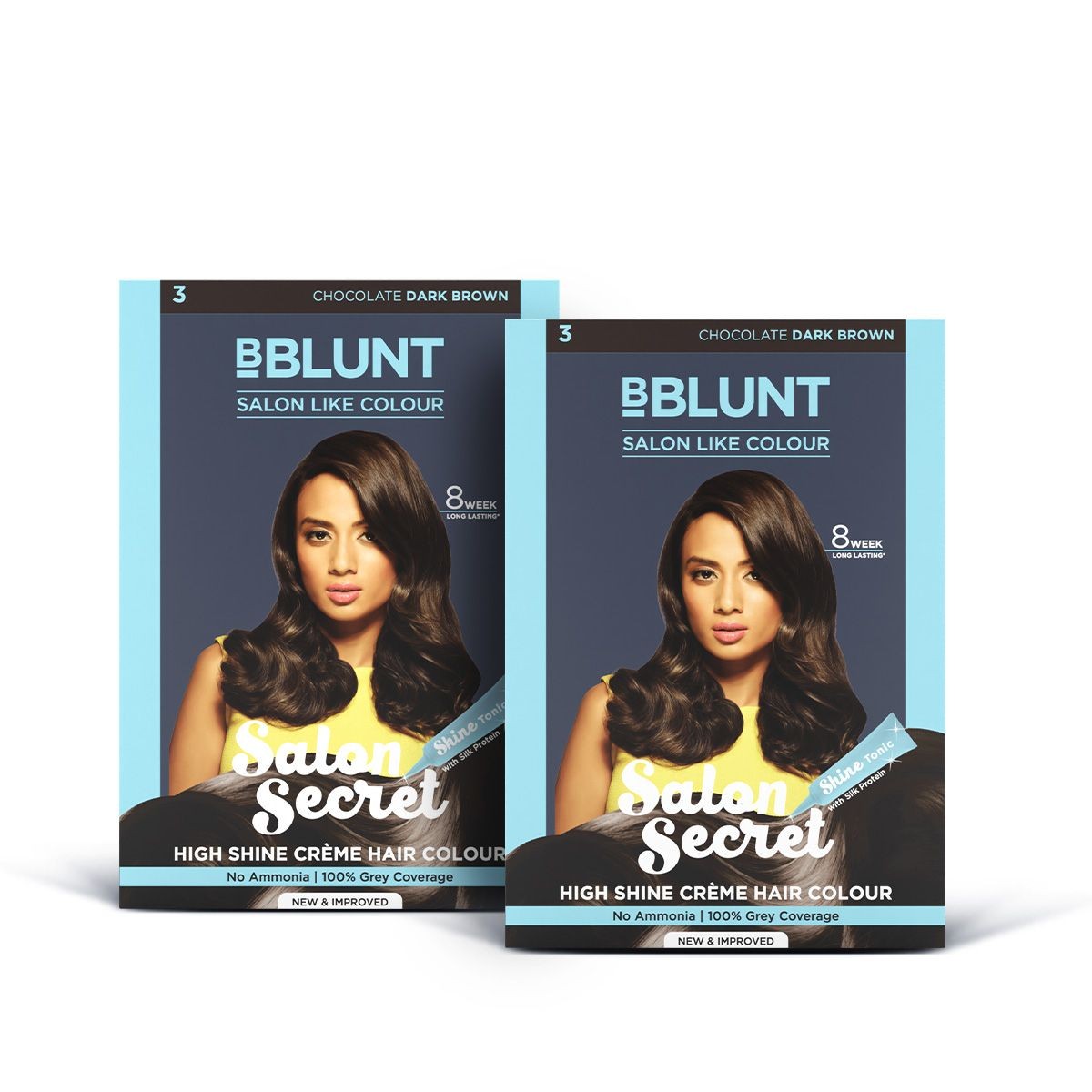 Salon Secret High Shine CrÃ¨me Hair Colour Chocolate Dark Brown 152 ml - Combo Pack of 2