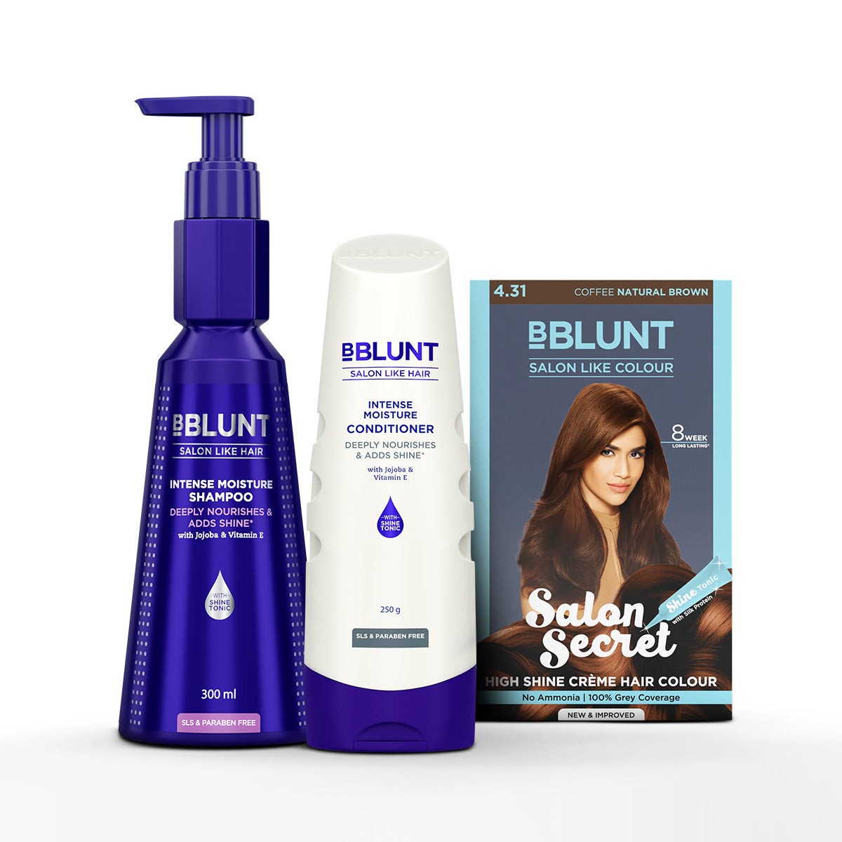 Coffee Hair Color + Intense Moisture Combo